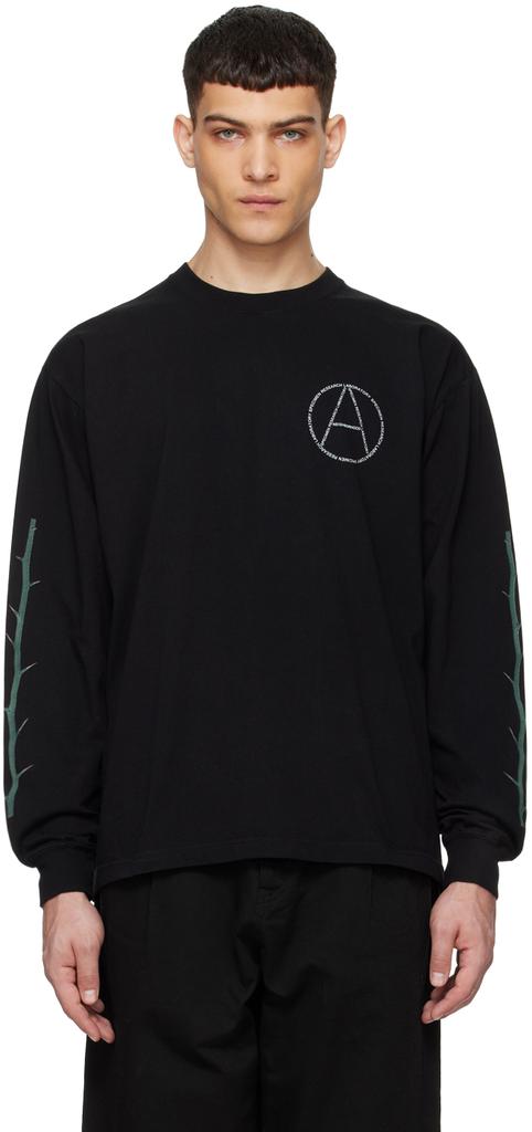 Neighborhood Black Printed Long Sleeve T-Shirt