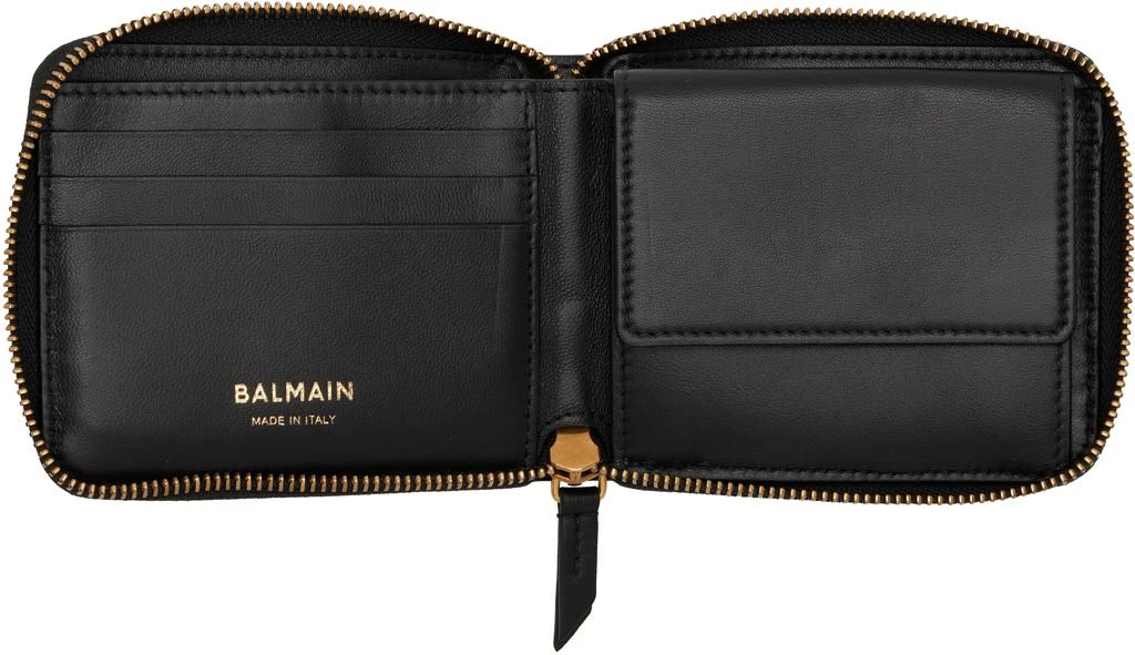 Balmain Black Calfskin Leather Anthem Wallet 3