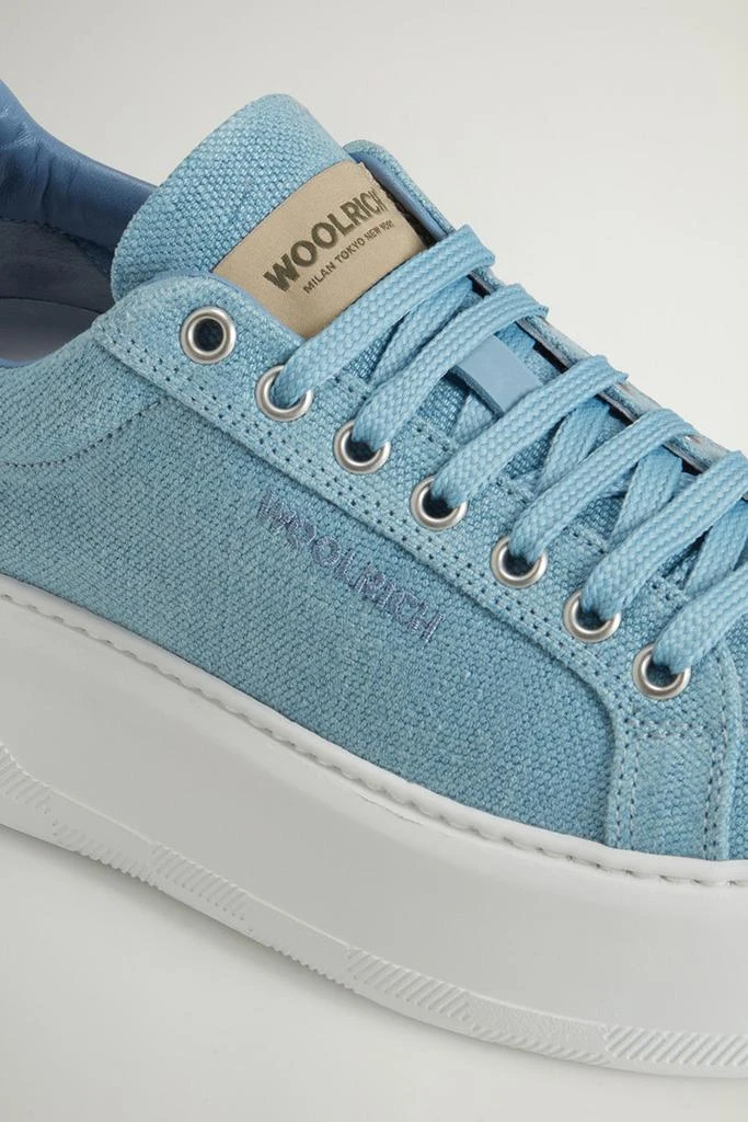 Woolrich Chunky Court Cotton Sneakers - Women - Blue 5