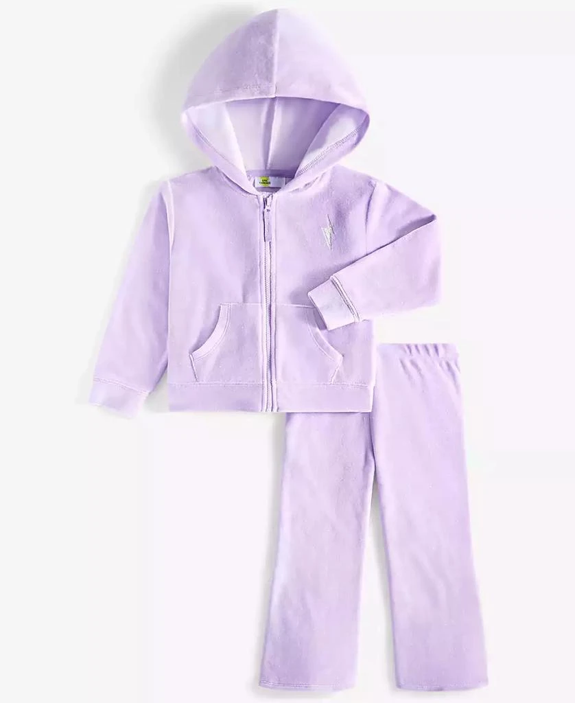 Epic Threads Toddler Girls Glitter Velour Bolt Hoodie & Pants, 2 Piece Set, Created for Macy's 1