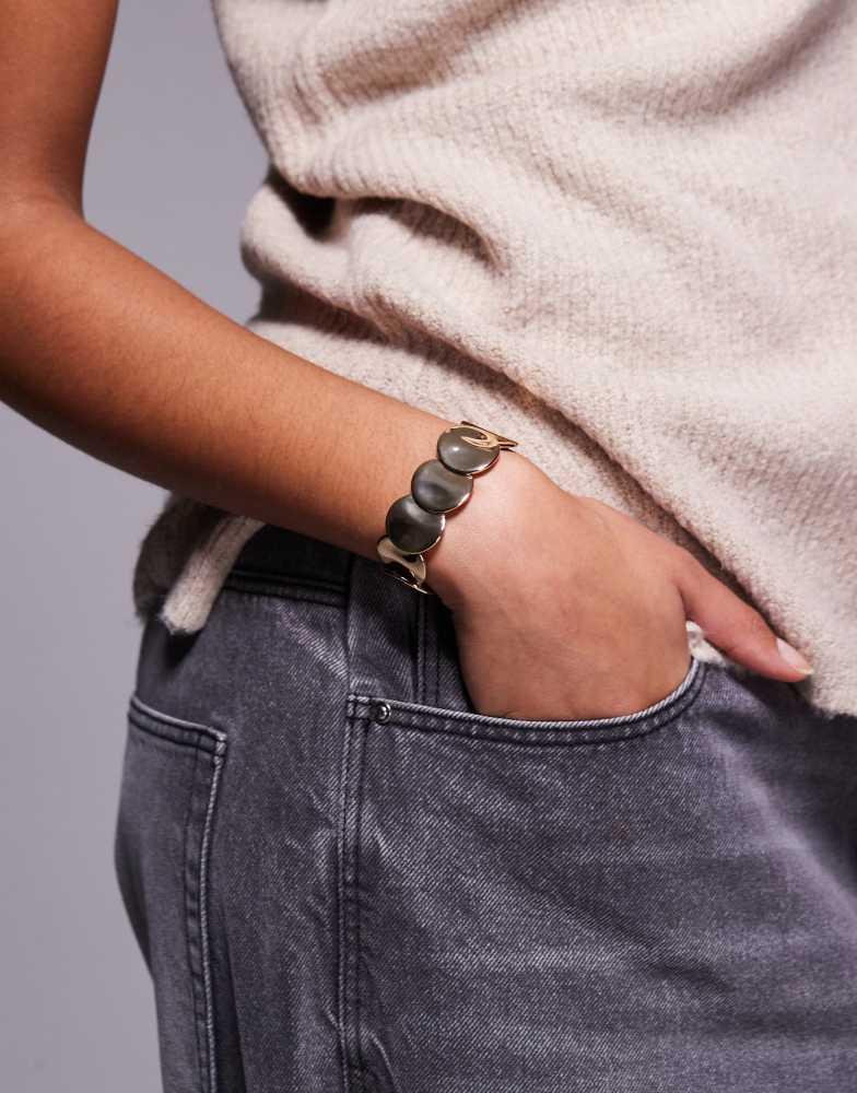 8 Other Reasons 8 Other Reasons 18ct gold plated circle bracelet