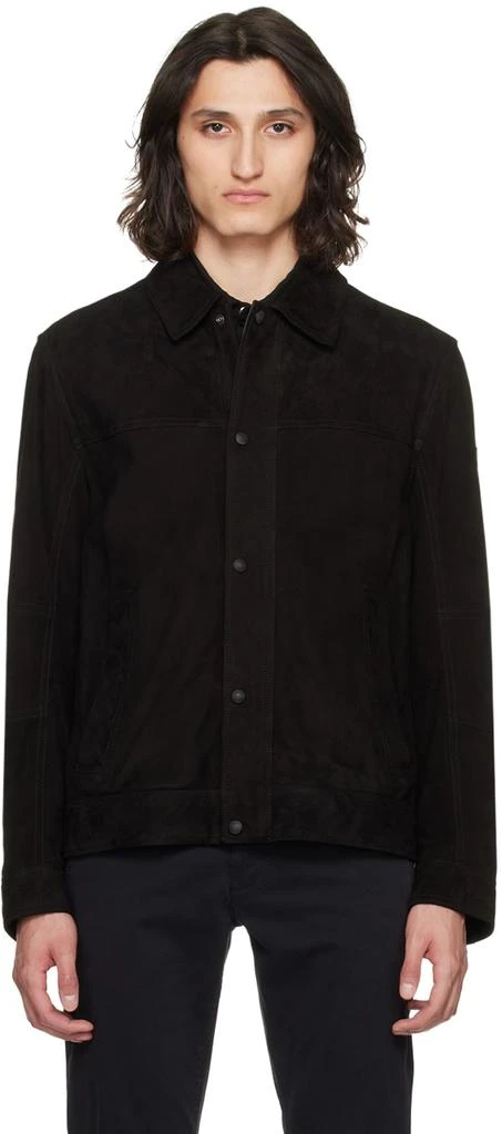 Hugo Boss Black Regular-Fit Leather Jacket 1