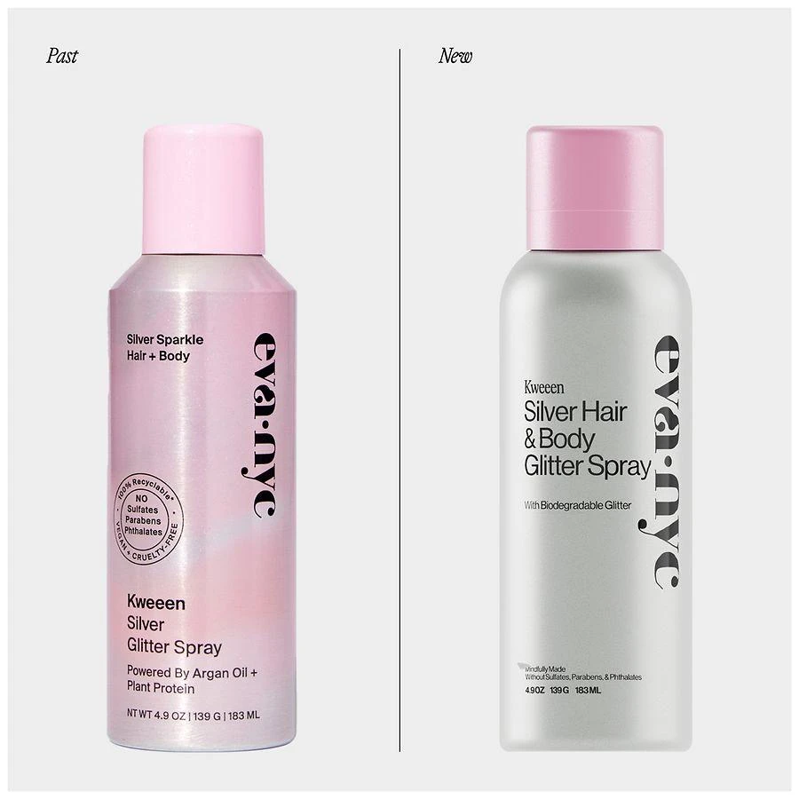 Eva NYC Kweeen Silver Hair & Body Glitter Spray 8