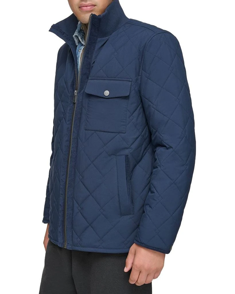 Andrew Marc Amberg Diamond Quilted Corduroy Trim Water Resistant Jacket 3
