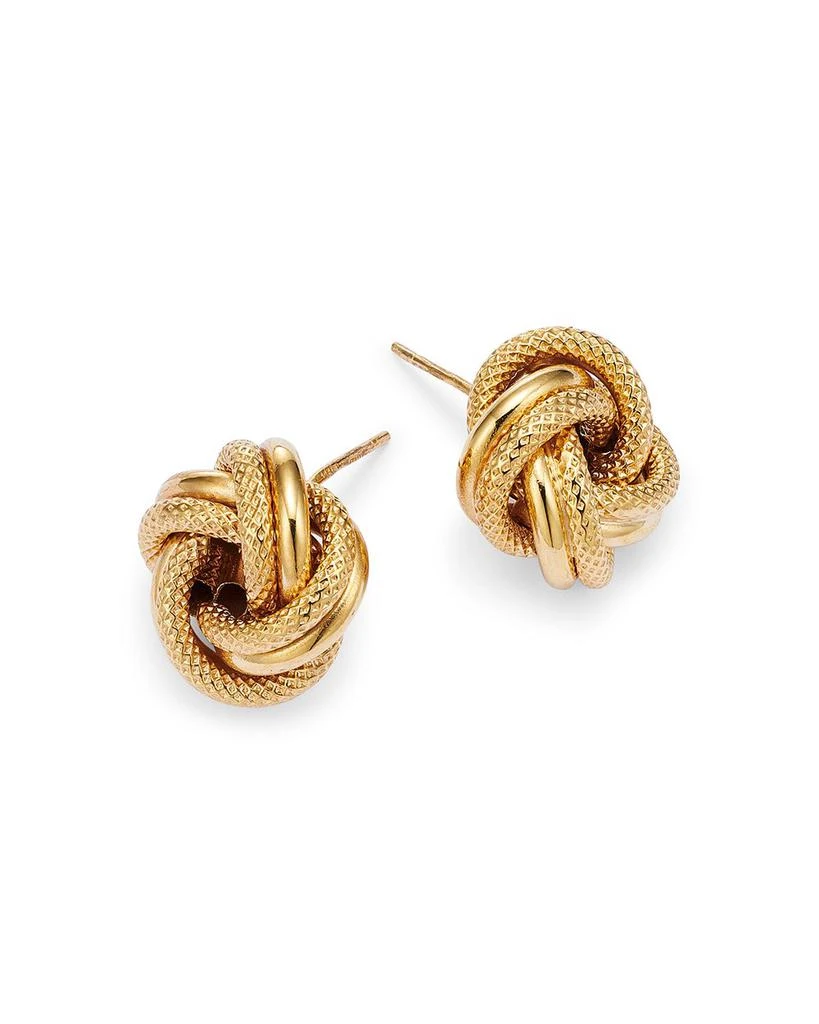 Bloomingdale's Love Knot Stud Earrings in 14K Yellow Gold 5