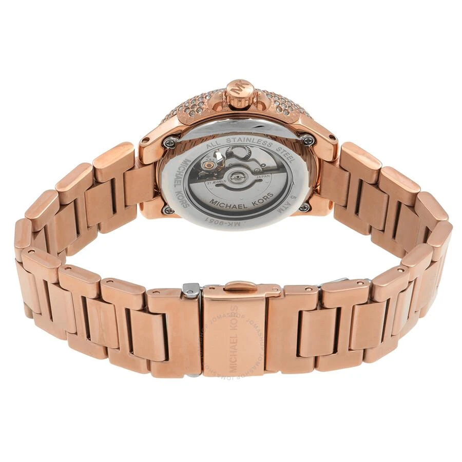 Michael Kors Camille Automatic Crystal Silver Dial Ladies Watch MK9051 3