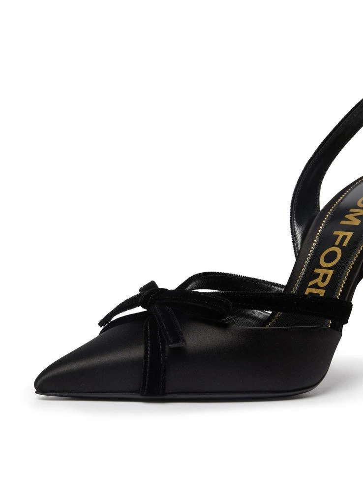 TOM FORD Satin and velvet slingback pumps 5