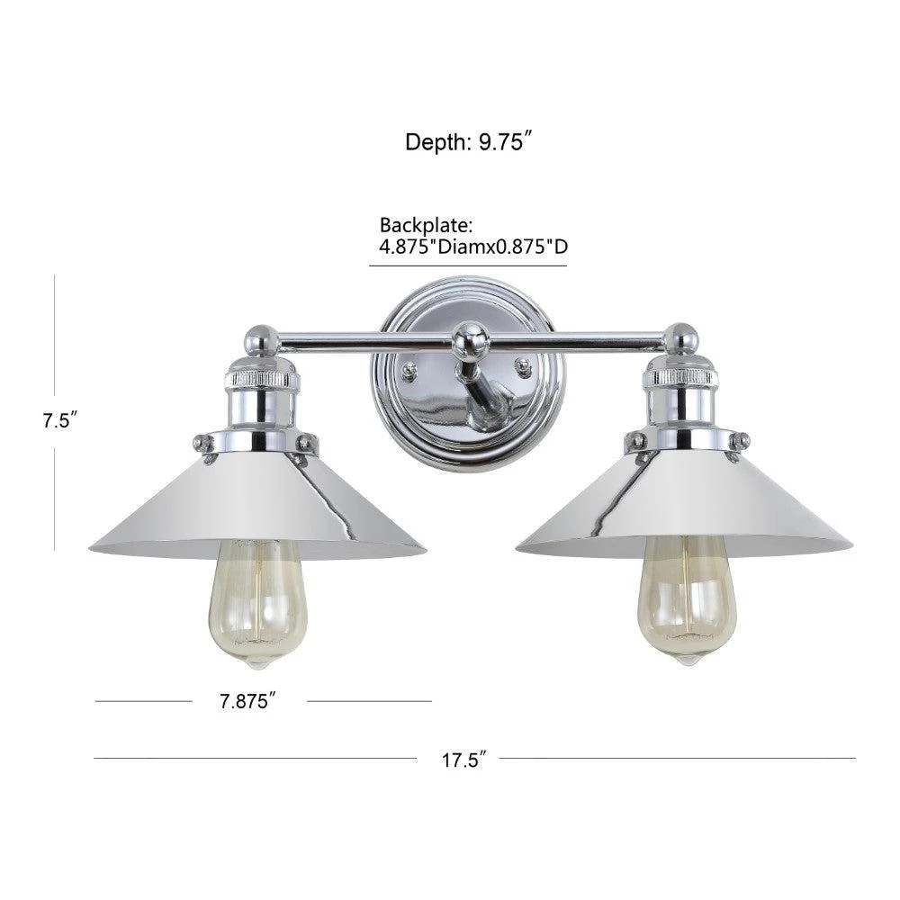 JONATHAN Y June 17.5" 2-light Metal Vanity Light 5
