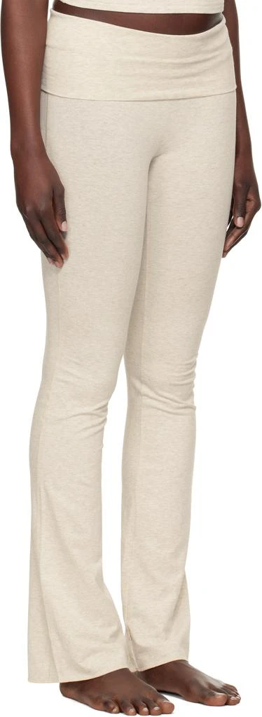 SKIMS Beige Cotton Jersey Foldover Lounge Pants 2