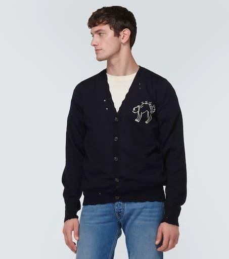 MAISON MARGIELA Embroidered wool cardigan 3