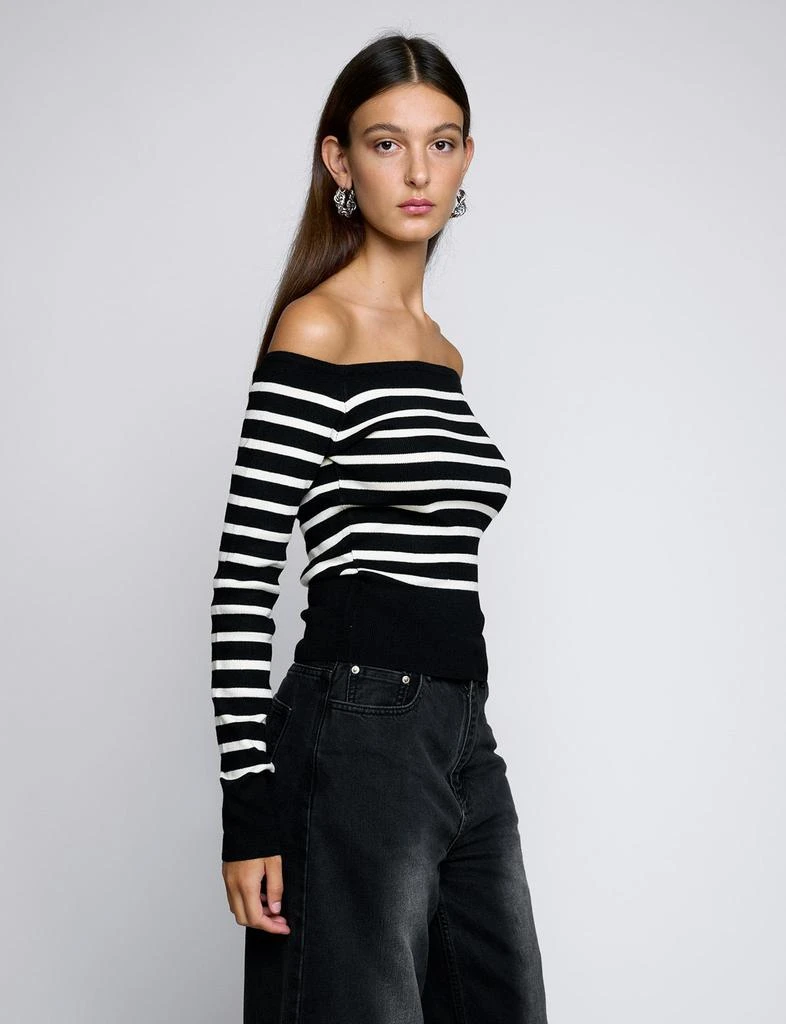 Pixie Market Marcel Stripe Off The Shoulder Top 3