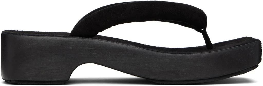 LAUREN MANOOGIAN Black Zori Sandals 1