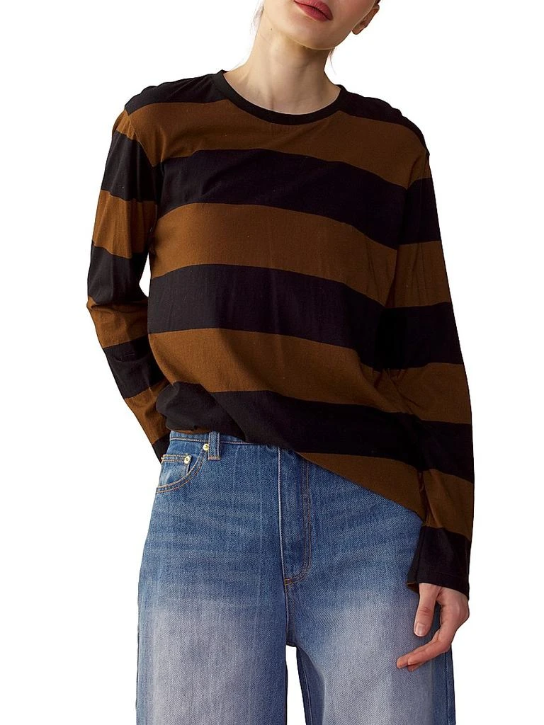 Cynthia Rowley Striped Long-Sleeve T-Shirt 1