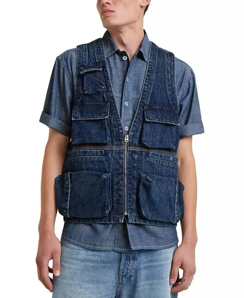 G-Star Raw Men's Straight-Fit Denim Vest 4