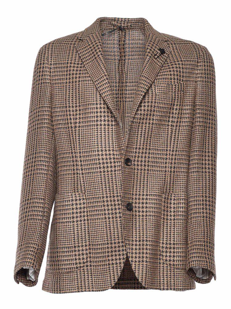 LARDINI Lardini Single-Breasted Checked Blazer