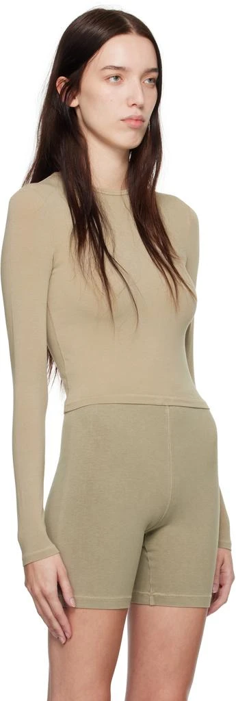 SKIMS Taupe New Vintage Cropped Long Sleeve T-shirt 2