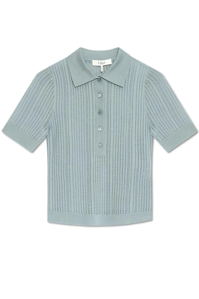 Chloé Chloé Fitted Knit Polo Shirt 1
