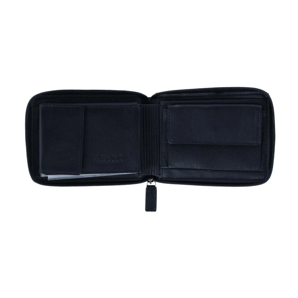 Buxton Men's RFID Nappa Leather Zip Around Billfold Wallet 2
