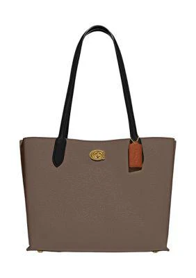 Coach Willow Tote In Color Block With Signature Coated Canvas 1