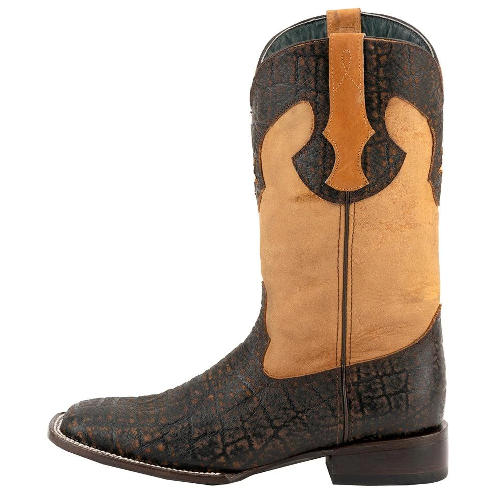 Ferrini Acero Elephant Print Embossed Square Toe Cowboy Boots 3