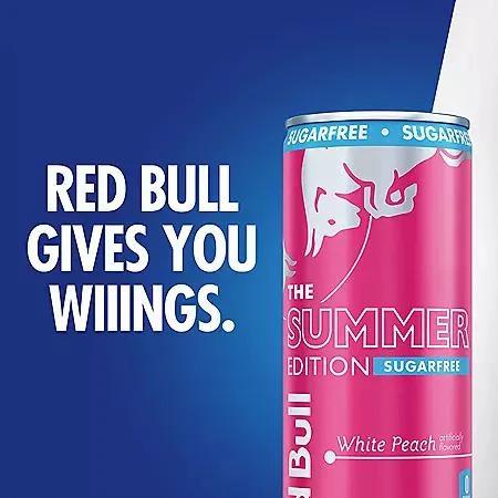RED BULL Red Bull Sugar Free Summer Edition White Peach 8.4 fl. oz., 24 pk. 4