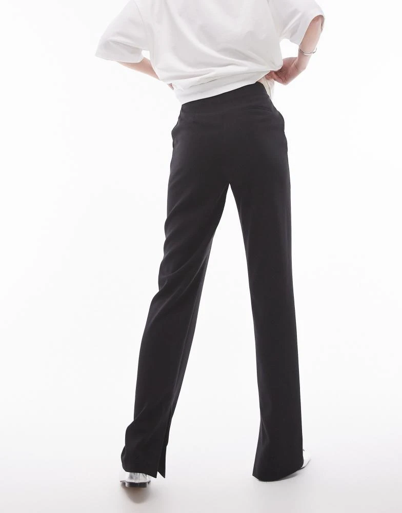Topshop Tall Topshop Tall basic split trouser in black 3