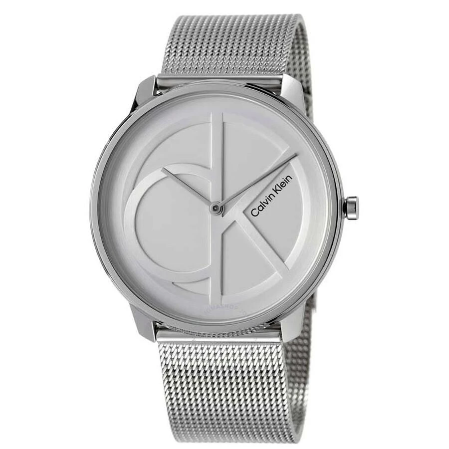 Calvin Klein Iconic Quartz Silver Dial Unisex Watch 25200027 1