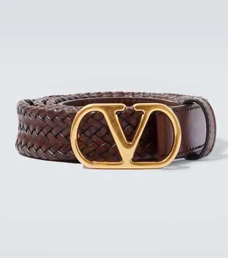 Valentino VLogo braided leather belt 1