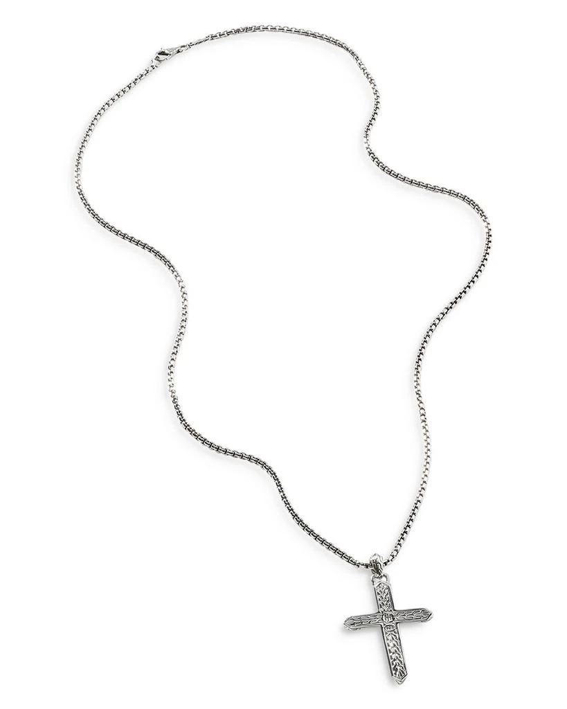 John Hardy Men's Sterling Silver Classic Chain Cross Pendant Necklace, 22" 5