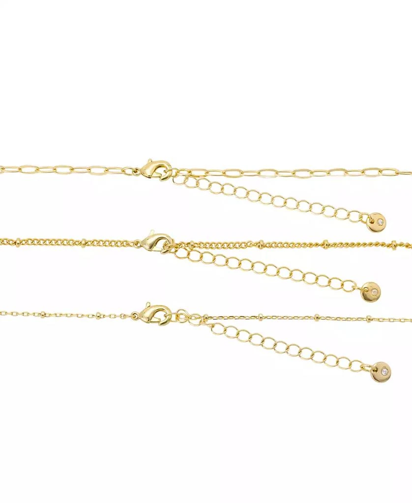 Unwritten Cubic Zirconia Double Cross Pendant Layered Necklace Set 2