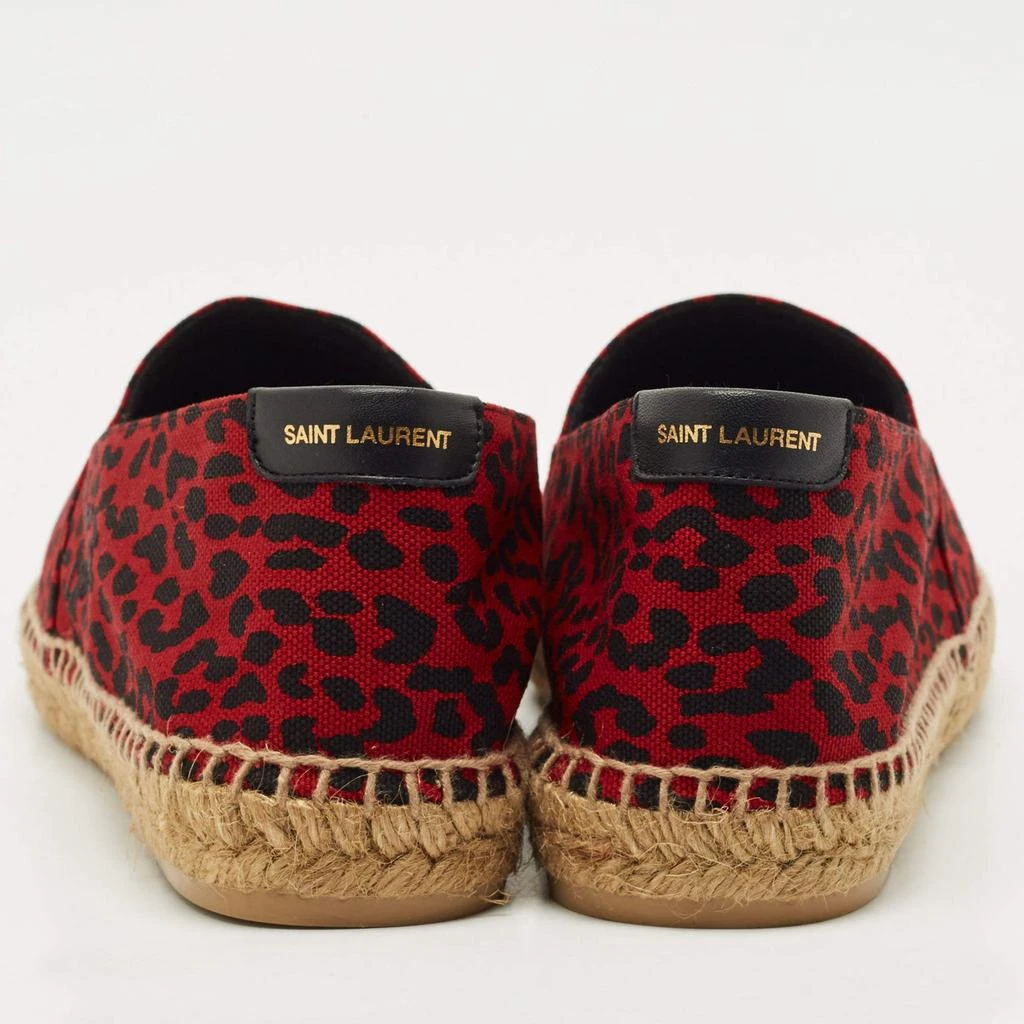 Yves Saint Laurent Saint Laurent Black/Red Canvas Slip On Espadrille Size 43 5