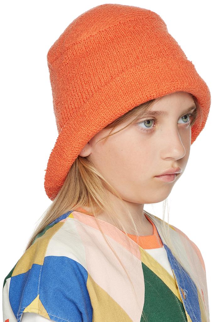 Misha 
Puff Kids Orange Bouclé Bucket Hat