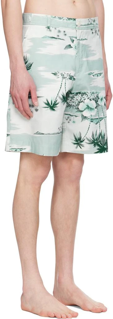 Maison Kitsune Green Board Swim Shorts 2