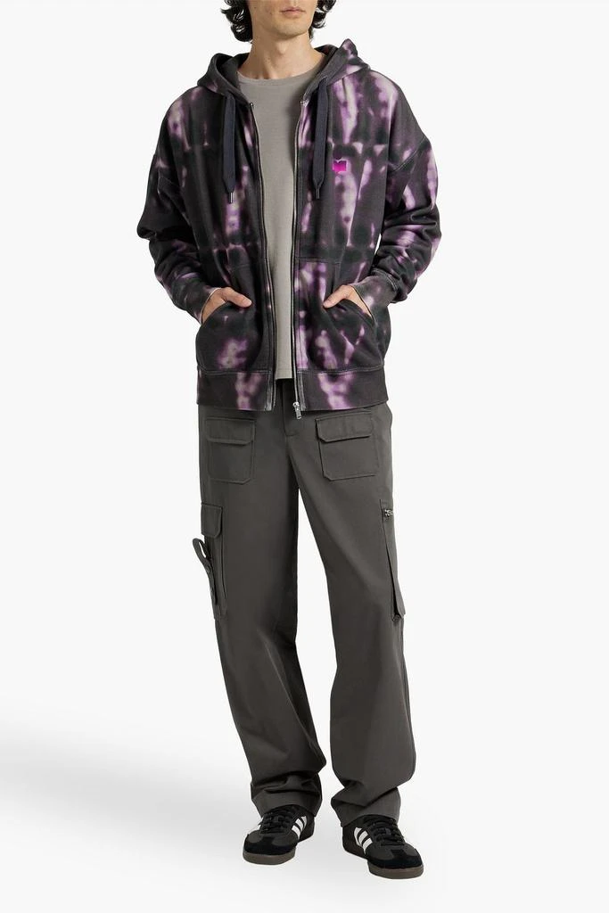 Isabel Marant Mikoas tie-dyed cotton-blend fleece zip-up hoodie 2