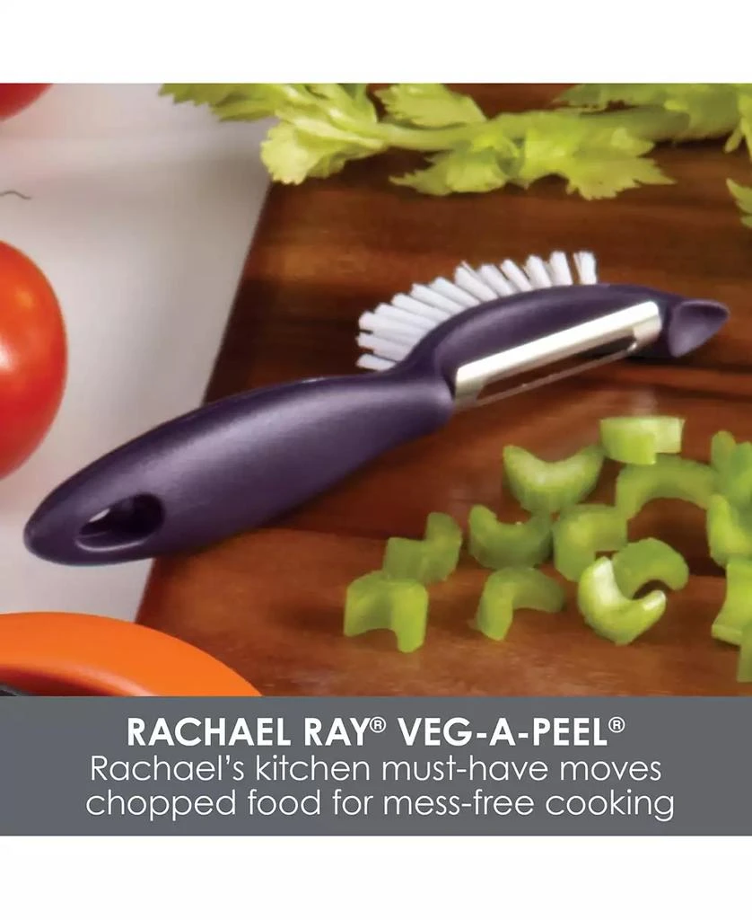 Rachael Ray Cucina Nylon Nonstick Kitchen Utensil and Veg-A-Peel Set, 5-Pc., Sea Salt Gray 8