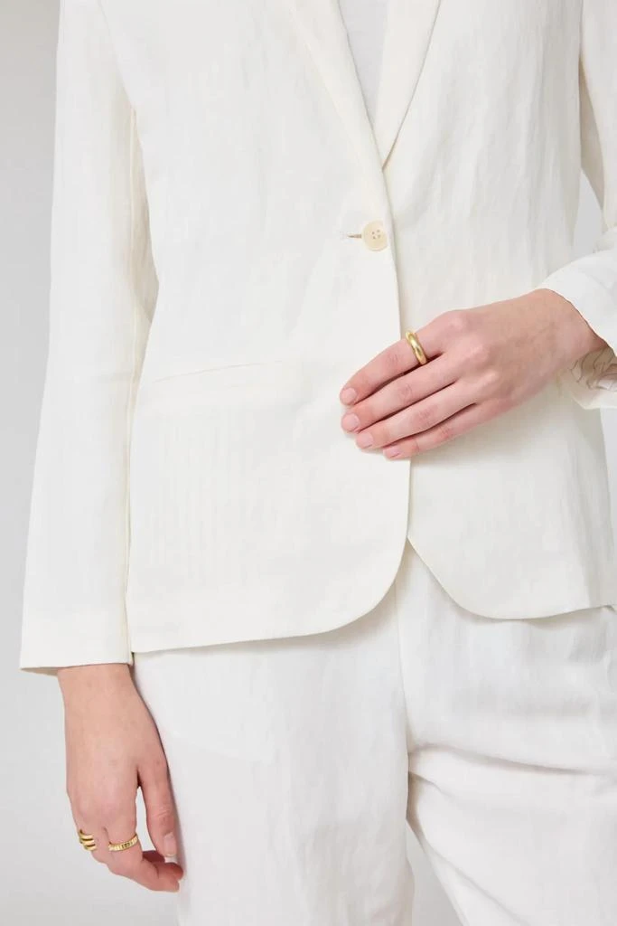 RAQUEL ALLEGRA Clarissa Blazer In Washed White 4