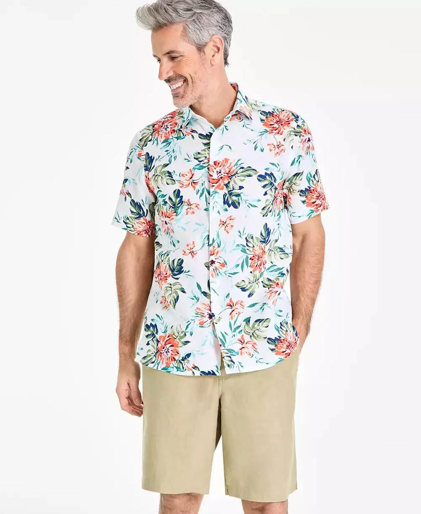 Club Room Men's Rally Floral Linen Short-Sleeve Shirt, Exclusively at Macy's 1