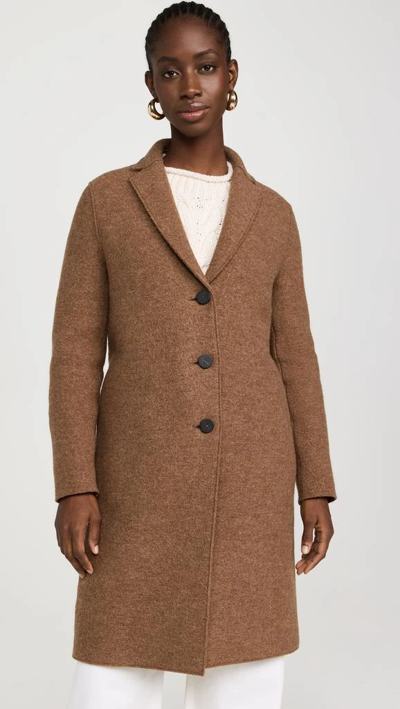 Harris Wharf London Boiled Wool Overcoat 6
