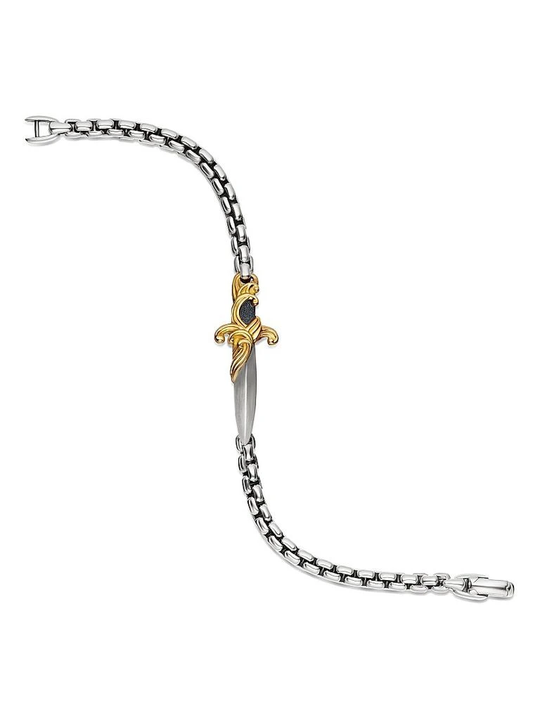 David Yurman Waves Dagger Bracelet with 18K Yellow Gold and Sterling Silver 4