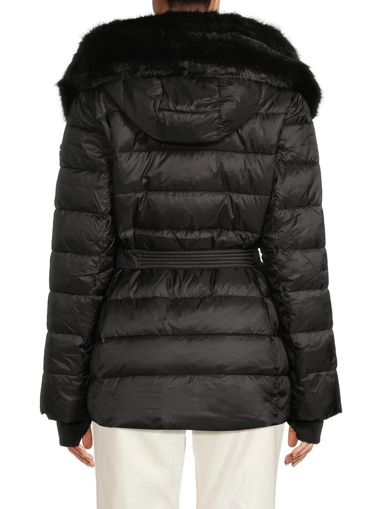 Michael Kors Faux Fur-Trim Hooded Belted Puffer Jacket 3