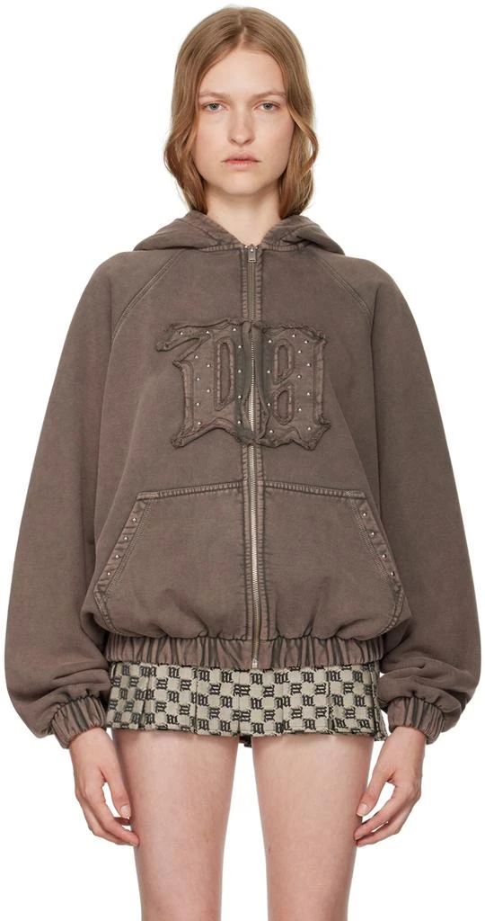 Misbhv Brown Zipped Hoodie 1