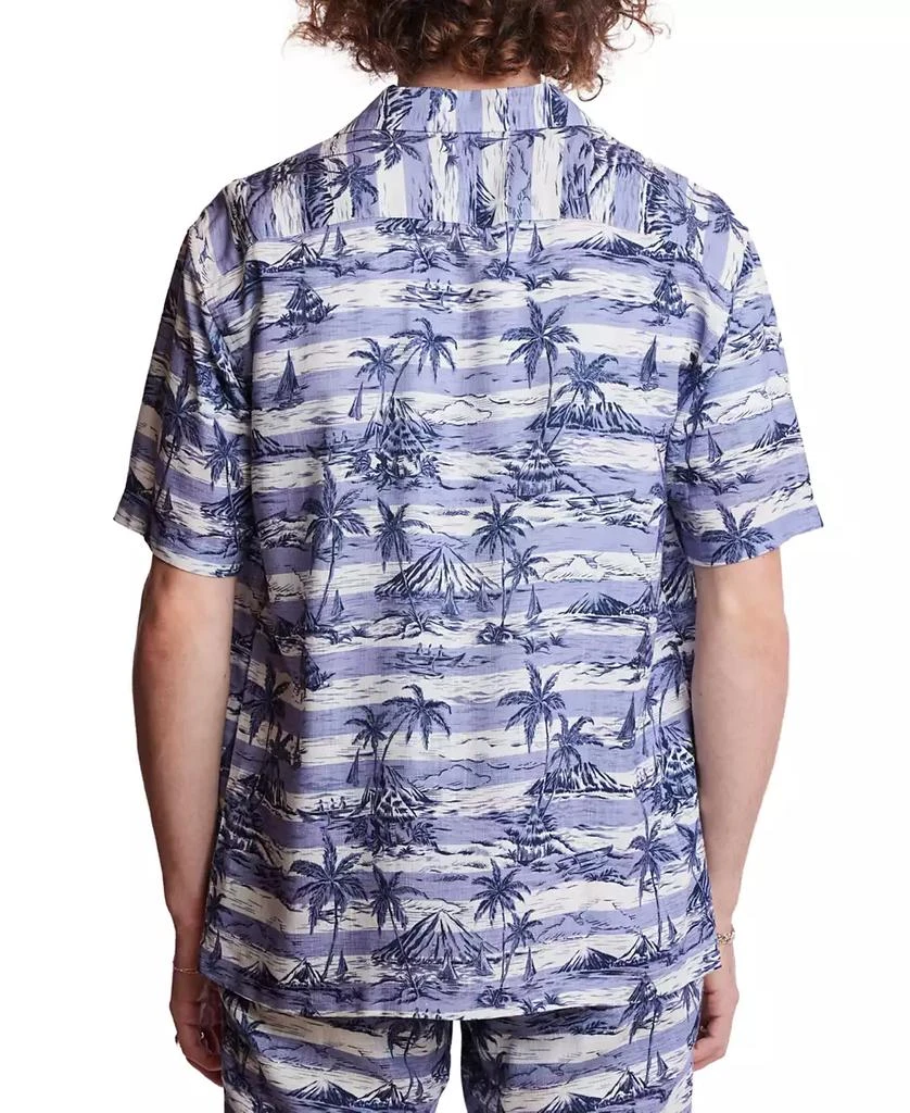 Paisley & Gray Men's Slim Fit Short Sleeve Printed Button Front Camp Shirt 4