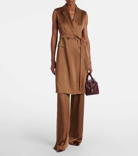 Max Mara Afgano belted satin jacket 2