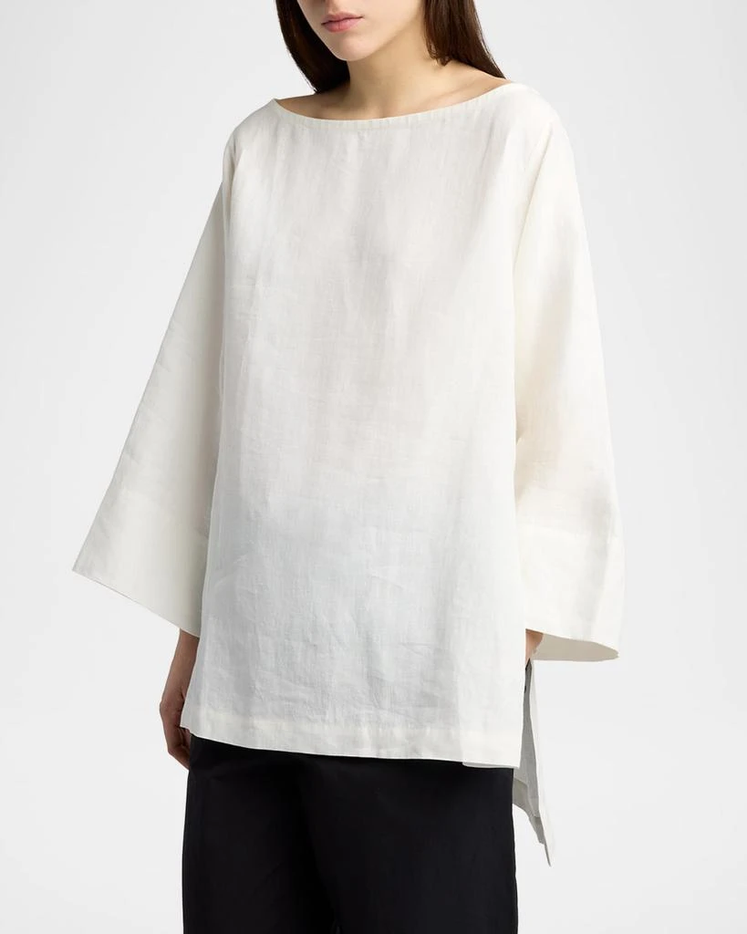 The Row Junia Boat-Neck Linen Top 4