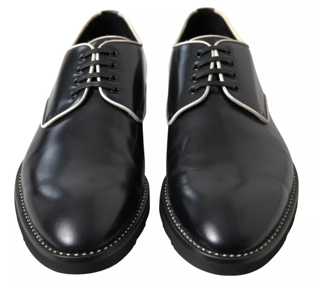 Dolce & Gabbana Dolce & Gabbana Black White Leather Formal Dress Shoes 3