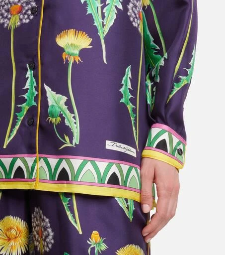 Dolce 
Gabbana Printed oversized silk twill shirt 5