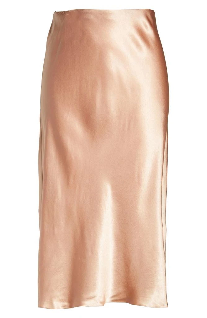 Vince Side Slit Satin Midi Skirt 5