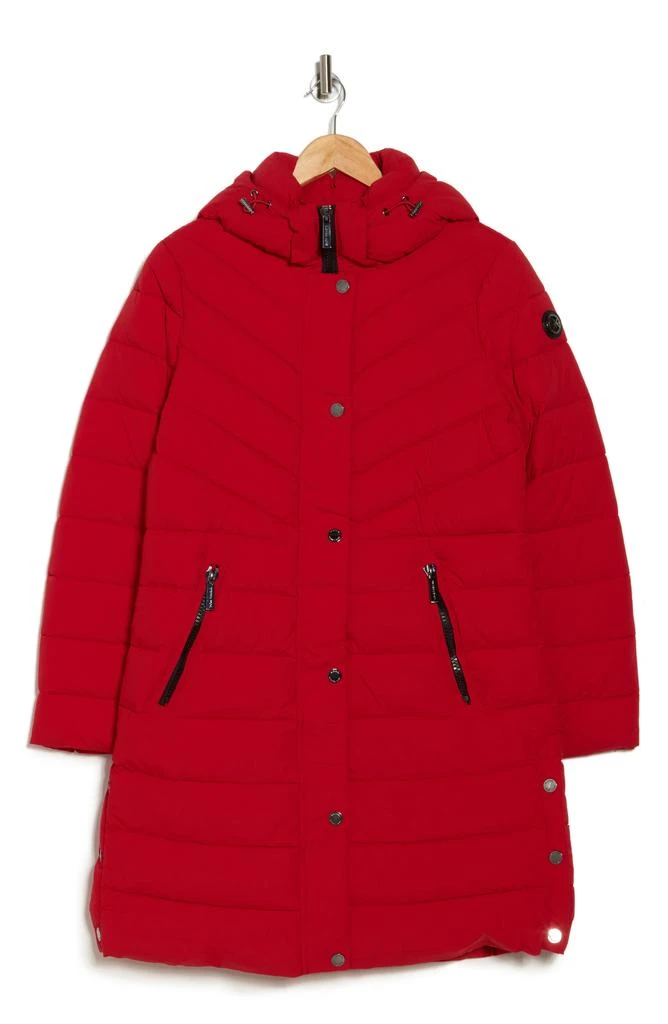 Michael Kors Hooded 450 Fill Power Longline Puffer Jacket 4
