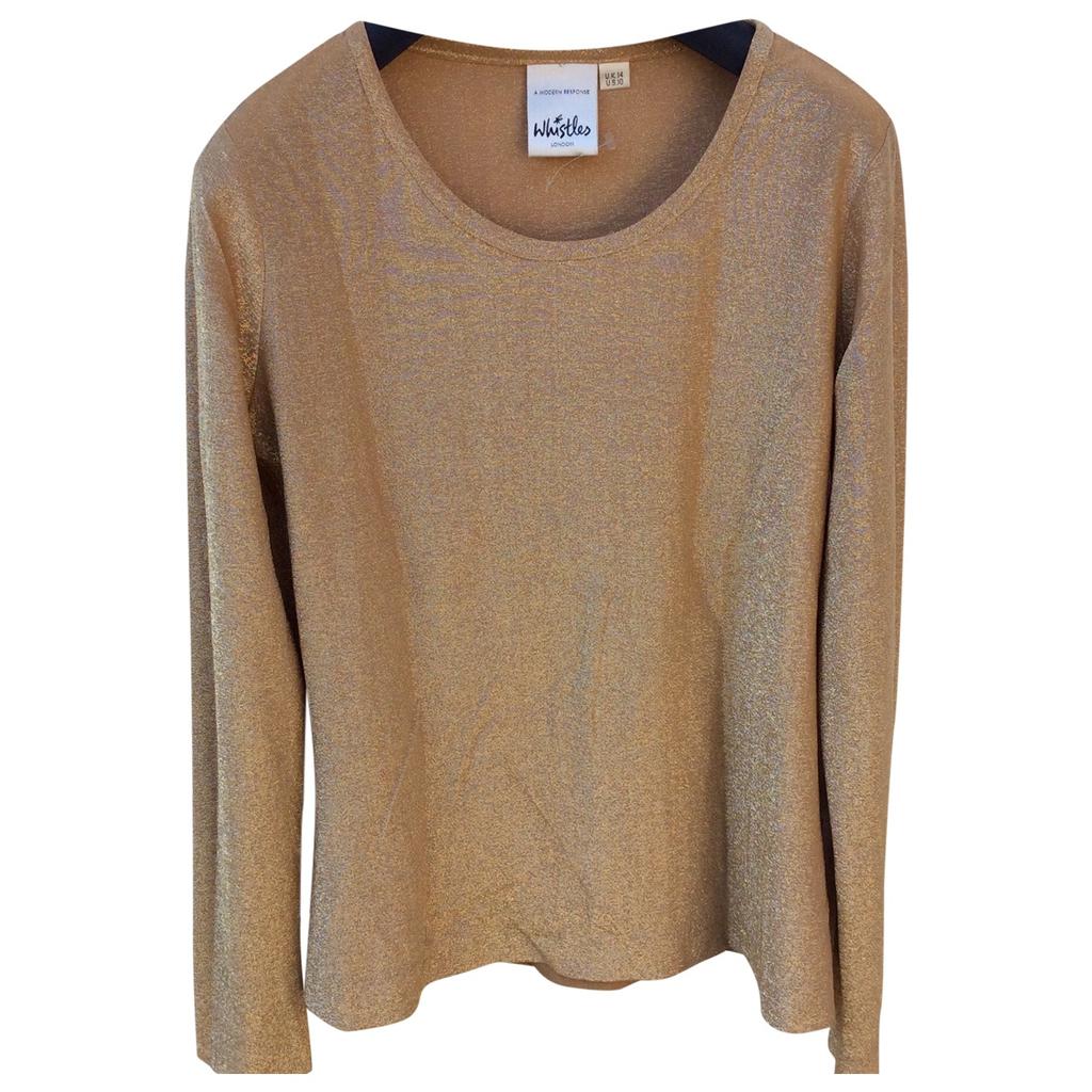 Whistles Whistles Gold Polyester Top