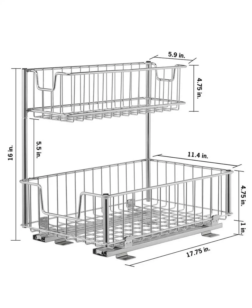 TRINITY Sliding Under Sink Organizer, Pack of 2 5